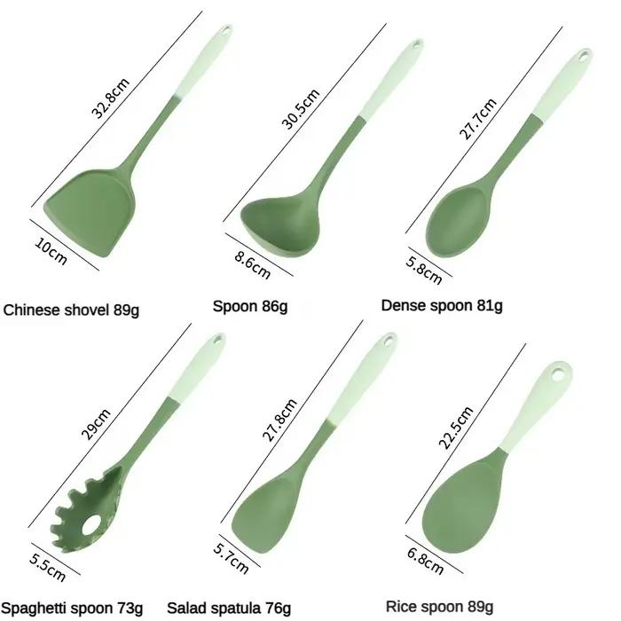 Ensemble d'ustensiles de cuisine en Silicone 6 pièces: spatule chinoise