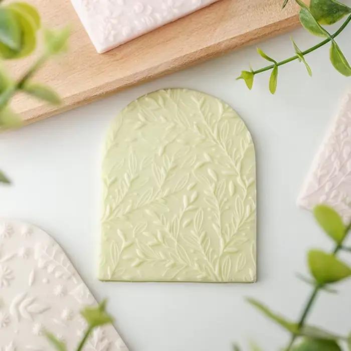 Feuille fleur vigne plantes vertes Texture Fondant emporte-pièce timbre Biscuit gaufreur moule dentelle arquée Dessert gâteau outil de décoration
