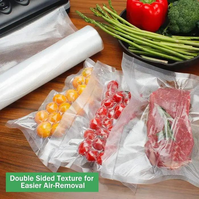 Sacs de scellage sous vide pour la conservation des aliments, rouleaux de 12/15/20/25/28 cm, sac d'emballage de stockage sous vide pour la viande, fruits, légumes et noix