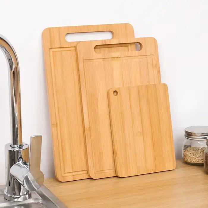 Planche à découper double face en bambou WXCOO, bambou Moso naturel, anti-moisissure, planche à découper de cuisine, outils de cuisine en bambou