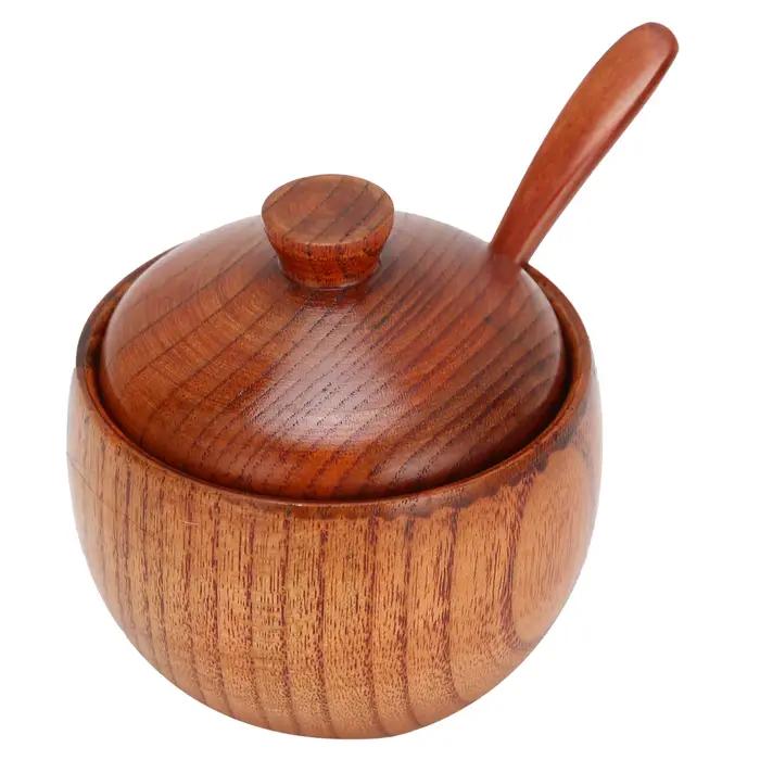 Pot à épices en bois Sucrier