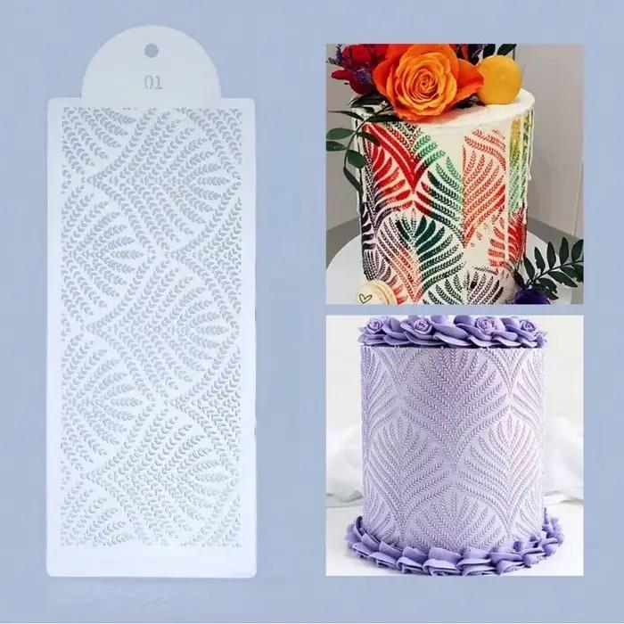 Pochoirs de décoration de gâteau de mariage, modèle de forme de ligne pointillée, outil de moule de dessin de bricolage, galets de gâteau, dentelle, har ant Boder