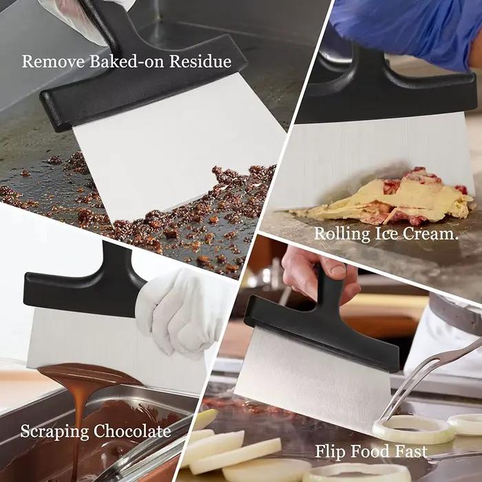 PizzAtHome-Grattoir à gril en acier inoxydable