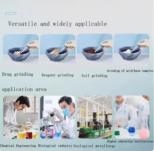 Mortier et pilon en agate naturelle de qualité A, garantie de 1 an pour les tests en laboratoire