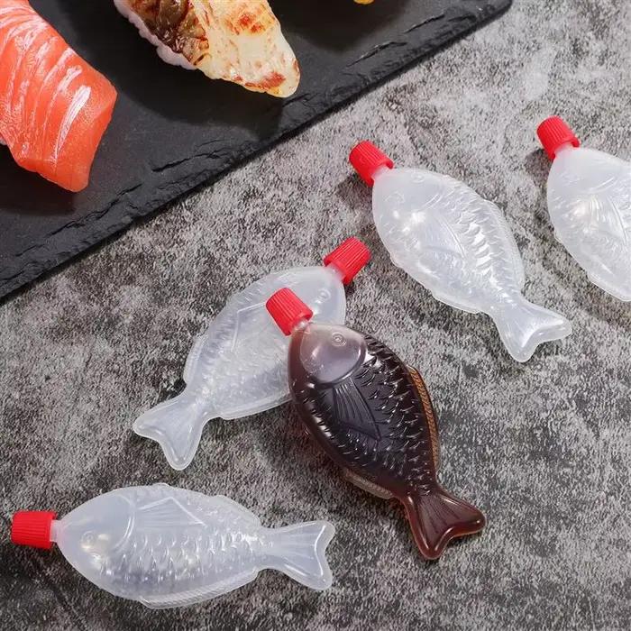 100 pièces 6.5/8ml bouteille de Sauce jetable Sashimi Sushi