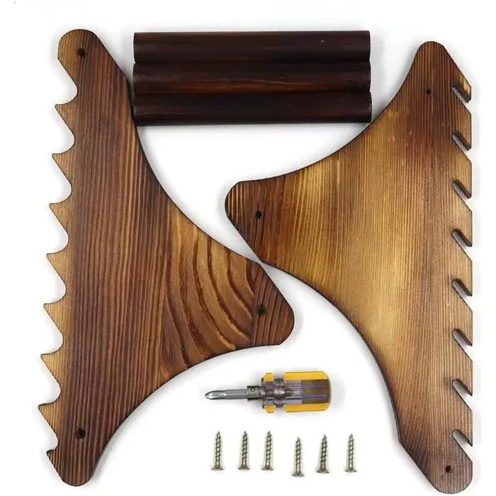Support de Présentation pour Couteaux en Bois Robuste 8 Niveaux Compatible Cuisine Rustique Occasions Spéciales