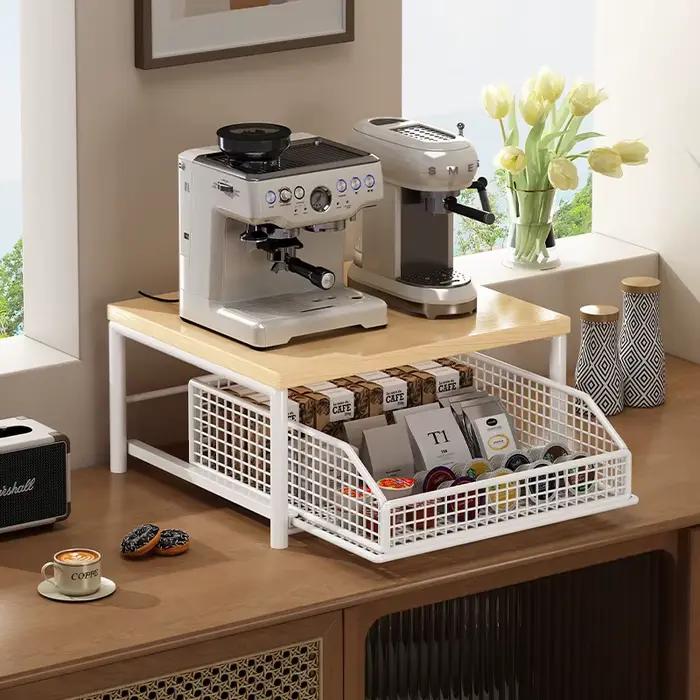 Organisateur de comptoir de cuisine – Étagère multi-usage pour micro-ondes