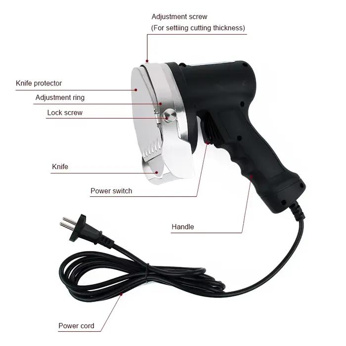 Couteau électrique Shawarma professionnel turc Kebab trancheuse acier inoxydable gyroscope Cutter Doner viande ronde