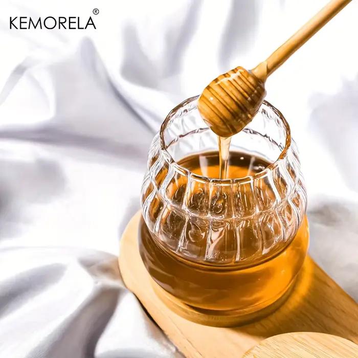 KEMORELA pot à miel avec cuillère et couvercle d'étanchéité pot