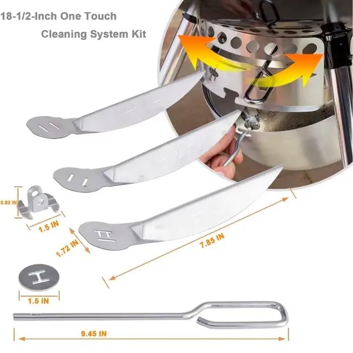 Kit de système de nettoyage One-Touch de 18-1/2 pouces pour pièces de barbecue Weber