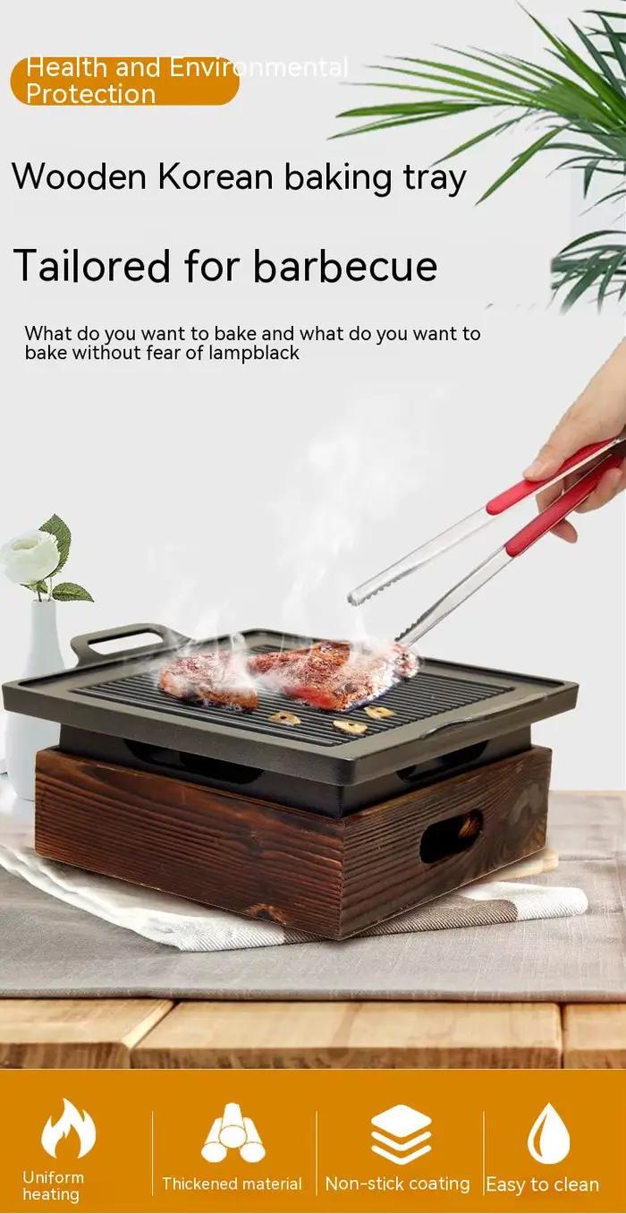 Grill de Barbecue Portable sans fumée, coréen et japonais, four à charbon de bois, poêle à alcool, outils de cuisine antiadhésifs ménagers