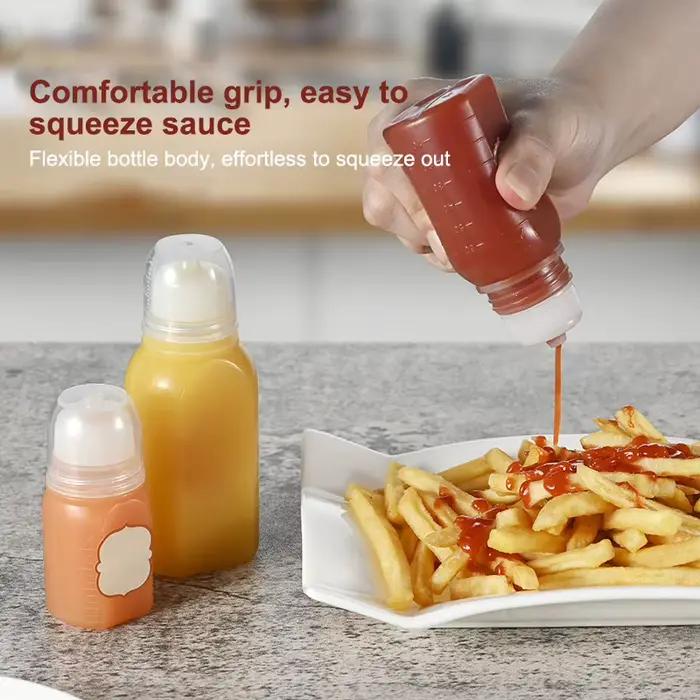 30/60/100ml miel moutarde salade Dressing Sauce Bento conteneur cuisine Mini bouteilles à presser Ketchup Condiment