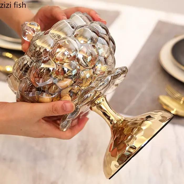 Bocal de rangement en verre nouveau classique post-moderne gris clair pour stockage de thé café collations et bonbons occasions spéciales-decoration-cuisine-pratique-durable