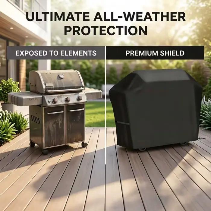 Housse de barbecue à gaz 22-72 pouces, imperméable, anti-UV, résistante à la décoloration, avec sangles auto-agrippantes pour la plupart des grils