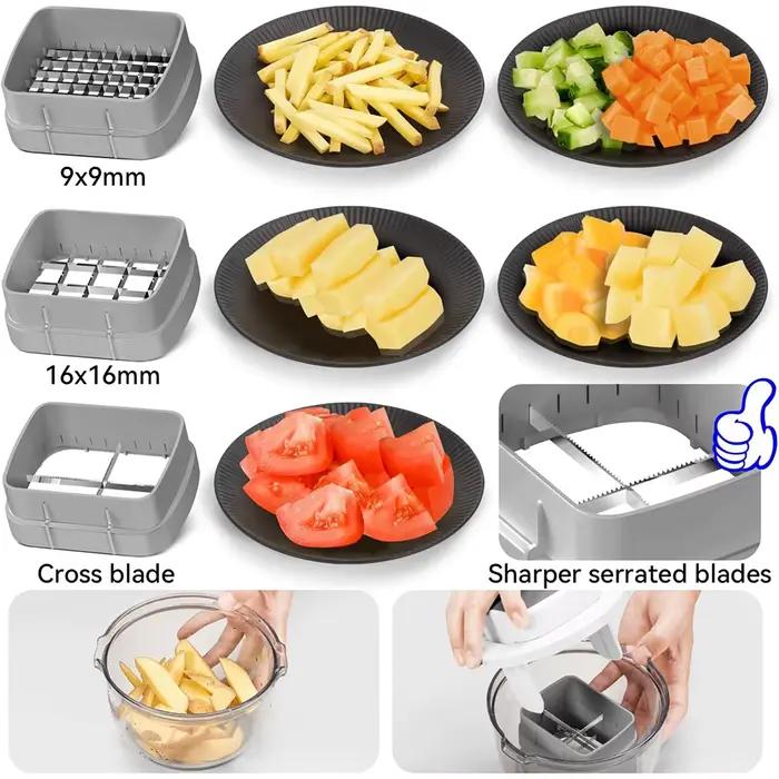 Hachoir à légumes multifonctionnel 3-en-1 LMETJMA