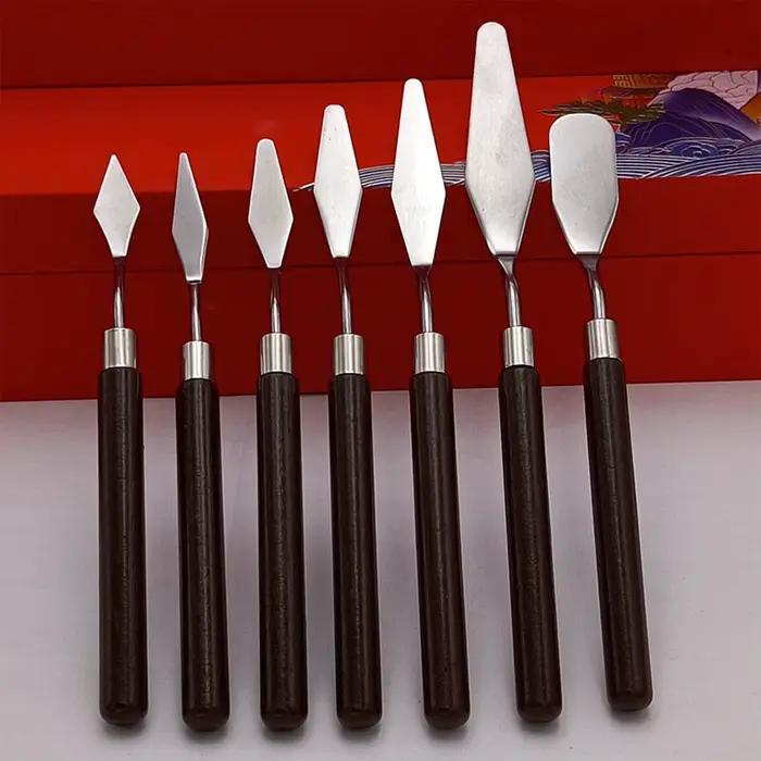 Spatule métallique en acier inoxydable, couteau à palette, outils de décoration de gâteaux de pâtisserie de cuisine pour artistes artistes peints, utilisation de dessin