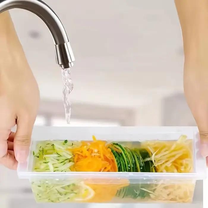 Hachoir à légumes portable 5 en 1 manuel avec récipient
