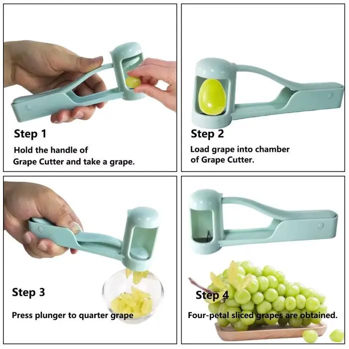 Coupe-tomate et outil de raisin en acier inoxydable pour salades de fruits fraîches et pratiques pour tous les jours et les occasions spéciales