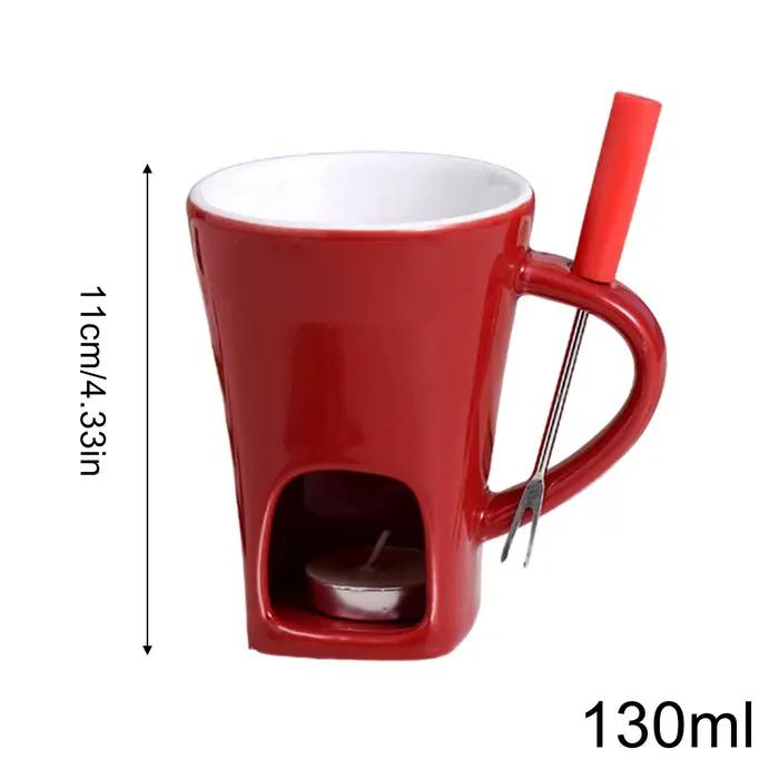 Mini ensemble de tasses à Fondue au chocolat avec fourchette et bougies, Pots à Fondue au fromage, crème glacée, Kit de fabrication de Fondue, tasse à fondre au beurre, petit réchauffeur