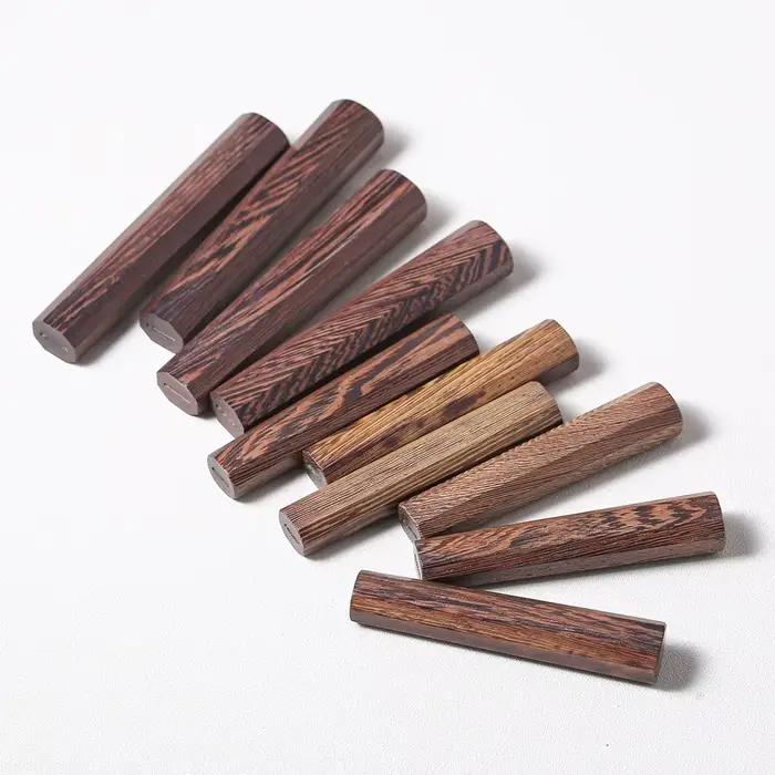 Manche de couteau de chef japonais en bois de wenge style classique à faire soi-même pour la cuisine et les occasions spéciales