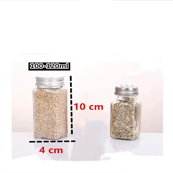 Bouteilles d'épices en verre avec 20 étiquettes à épices, bouchons shaker et bouchons métalliques scellés, comprend un entonnoir pliable en silicone, 12 sept bouteilles