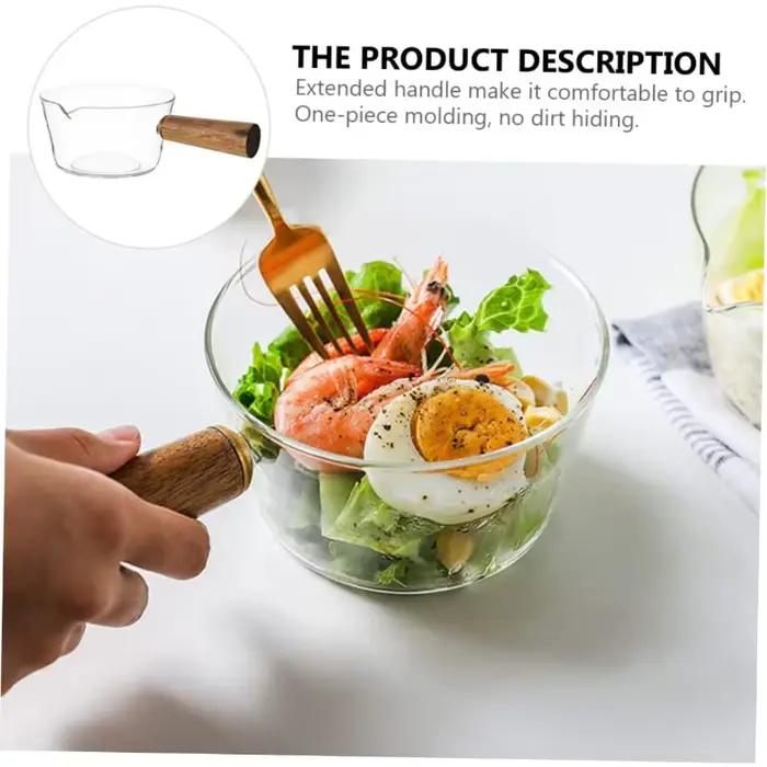 Pot en verre 400 600 ml avec poignee en bois cocottes soupes bouillons stabilite elegance cuisine occassions speciales