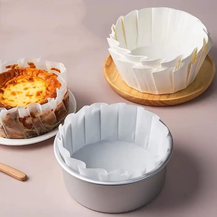 Papier à huile non stick Basque bleu ciel clair chocolat pour gâteaux mousses cheesecakes occassions spéciales pâtisserie professionnelle
