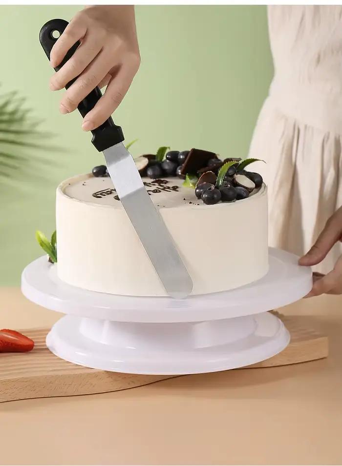 Plateau tournant de gâteau en plastique de 11 pouces