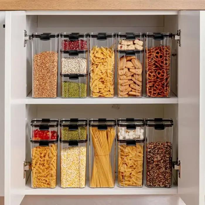 Conteneur de stockage des aliments de 460/700/1300/1800 ML, boîtes scellées en plastique, boîte de rangement de cuisine, boîtes alimentaires transparentes, réservoirs de stockage