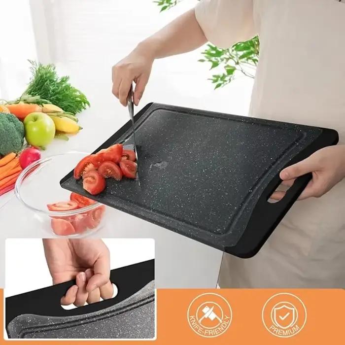 Planche à découper en plastique PP noir pur pour la cuisine domestique