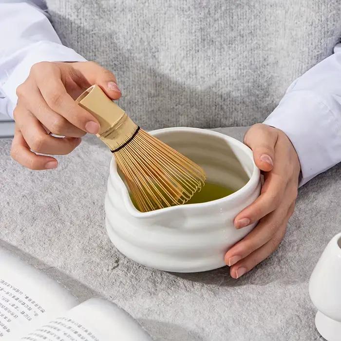 Bol Matcha traditionnel japonais en céramique, 460ml/16oz, avec bec verseur, fait à la main, cérémonie du thé vert Matcha de Style japonais, Chawa, 1 pièce
