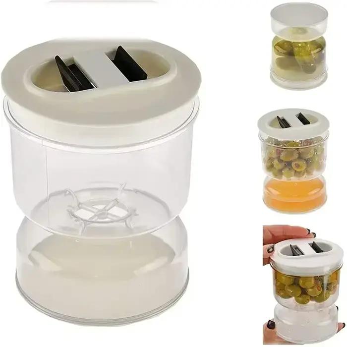 Pot scellé de stockage en verre blanc classique pour séparation humide et sèche en cuisine occasions spéciales