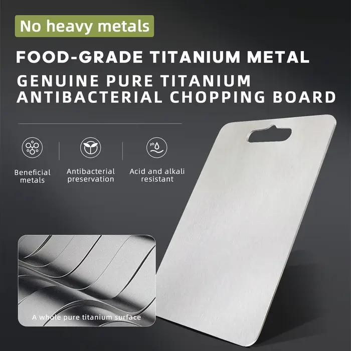Planche à découper en titane pur TA1 blocs de hachage antibactériens pour cuisine saine et élégante occassions spéciales