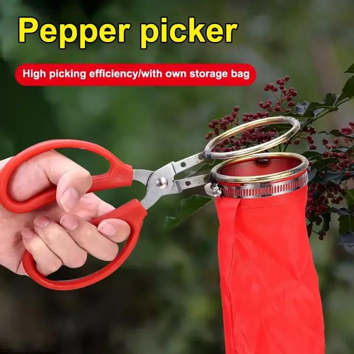 Ciseaux à poivre réutilisables, sélecteur de baies, outils de quincaillerie de jardin agricole portables, outil de cueilleur de poires pour ferme de jardin