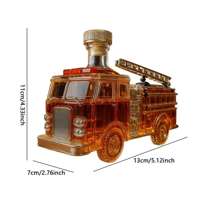 Bouteille de Whisky en Forme de Camion de Pompiers 300ml Pour Décoration de Bar à Domicile et Fêtes de Fin d'Année