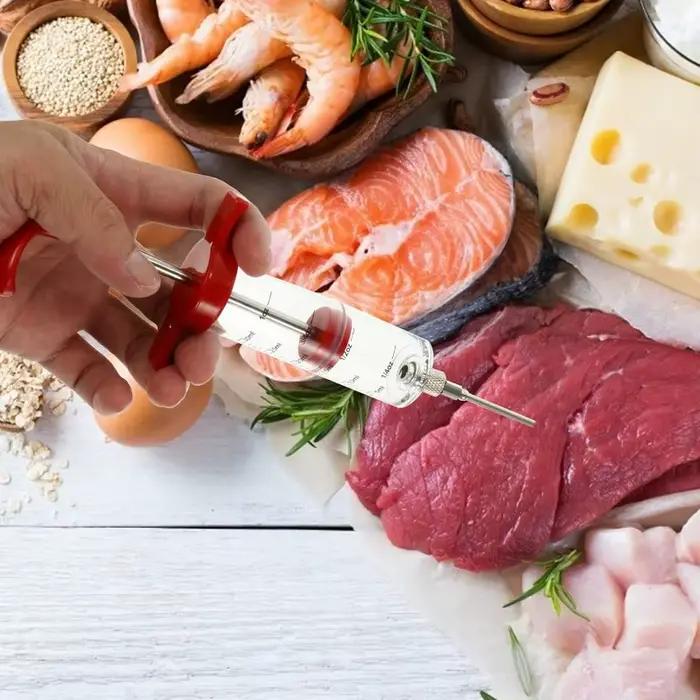 Kit de seringue d'injection de viande en acier inoxydable