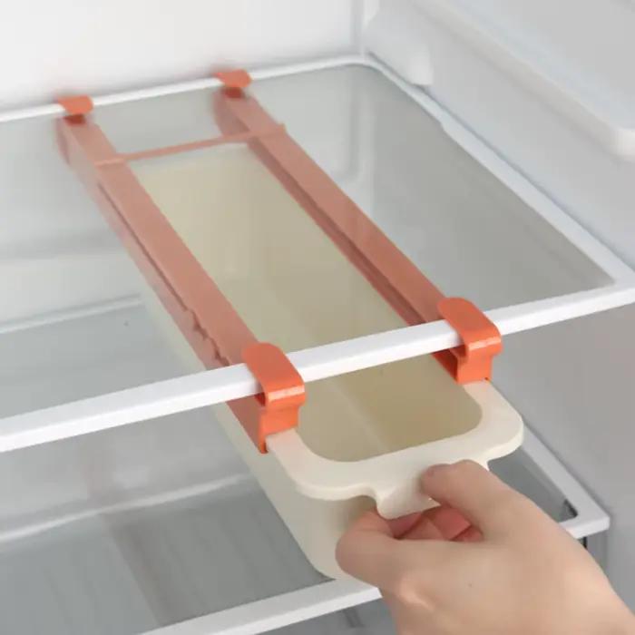 Support de rangement pour réfrigérateur de cuisine, support d'étagère pour réfrigérateur et congélateur, espace de tiroir extractible