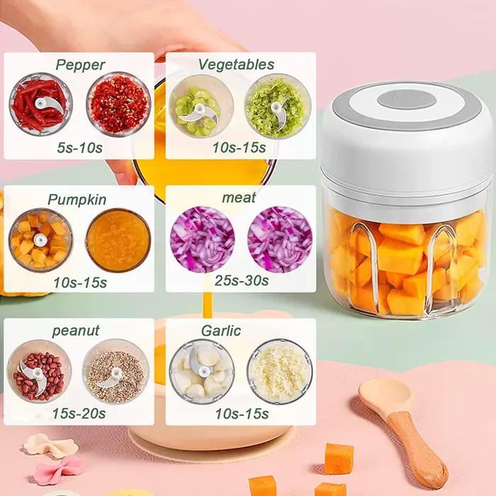 Mini hachoir électrique à ail de 100ml/250ml