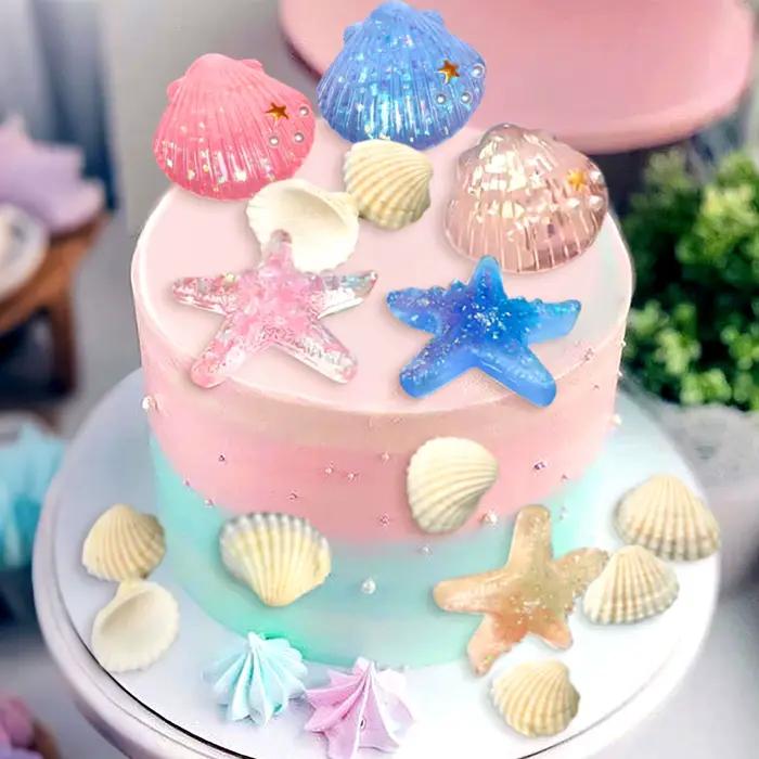 Décorations de gâteau côtier coquillages de mer décor