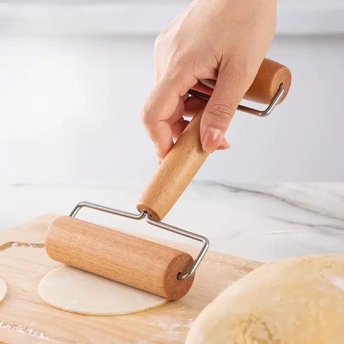 Rouleau de cuisson en bois Double face