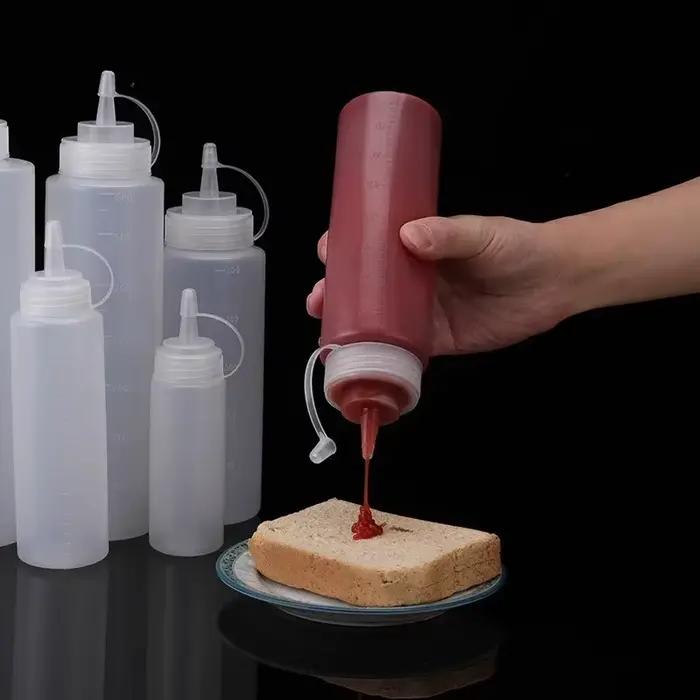 Bouteille de Sauce multifonctionnelle pour assaisonnement, bouteille à presser adaptée aux assaisonnement de tomate, conteneurs de Barbecue, 1/2/3 pièces
