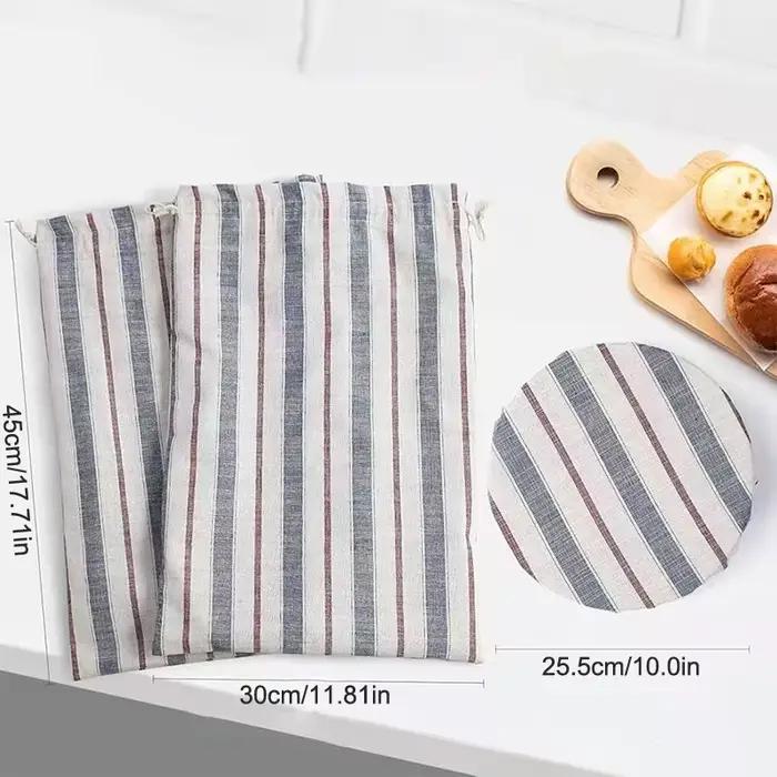 Sacs à pain pour pain fait maison, sacs réutilisables en cire d'abeille en coton et lin, sac à levain, stockage au levain avec housse anti-inspreuve du pain