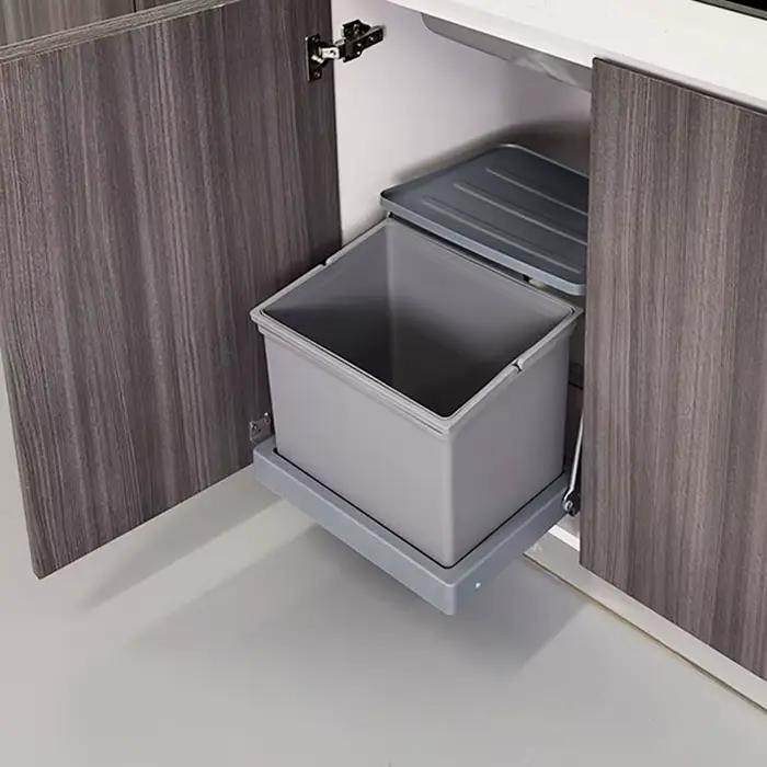Poubelle à fixation sur porte d'armoire, poubelle dissimulée sous évier, bac à déchets caché pour cuisine, récipient multifonction