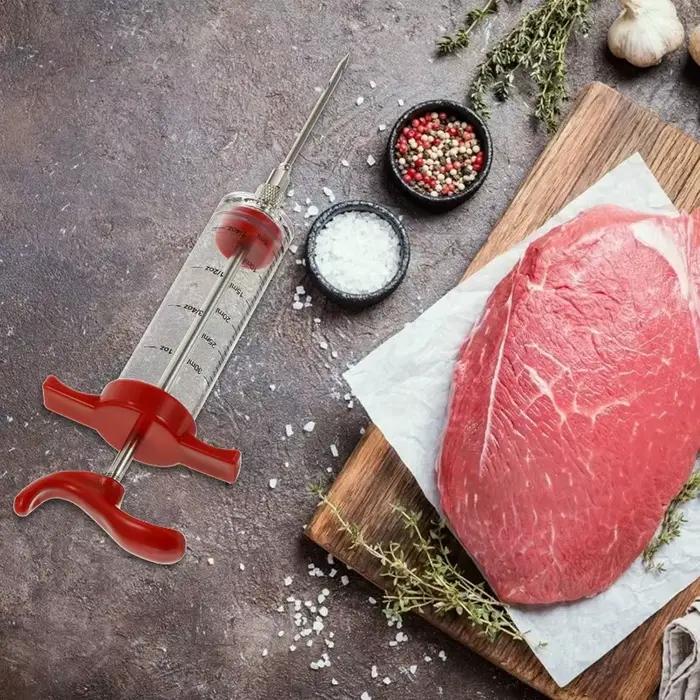 Kit de seringue d'injection de viande en acier inoxydable