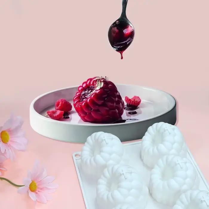 Moule en forme de framboise en Silicone de qualité alimentaire