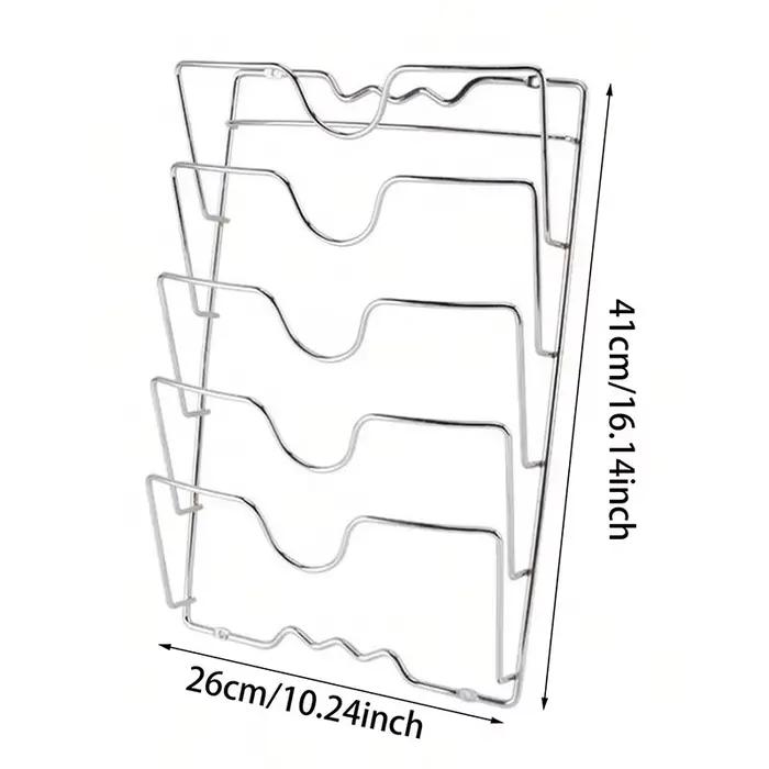 1 pièces accessoires de cuisine en acier inoxydable Pot couvercle étagère cuisine organisateur casserole couvercle couvercle support support étagère à vaisselle
