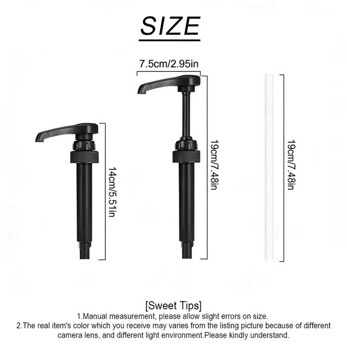 Distributeur de sirop à café, lot de 2/4/6/8 pompes à sirop pour bouteille de sirop de 750 ml/25,4 oz, pompes noires pour bouteille de sirop à café