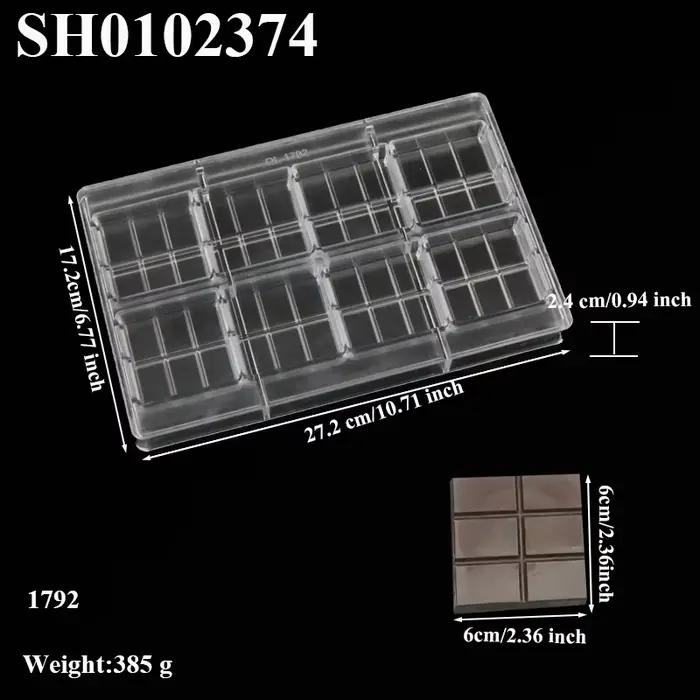 Moule à chocolat en Polycarbonate dur, facile à démouler, pour bonbons, bloc de chocolat, fabrication d'ustensiles de cuisine, outils de bonbons
