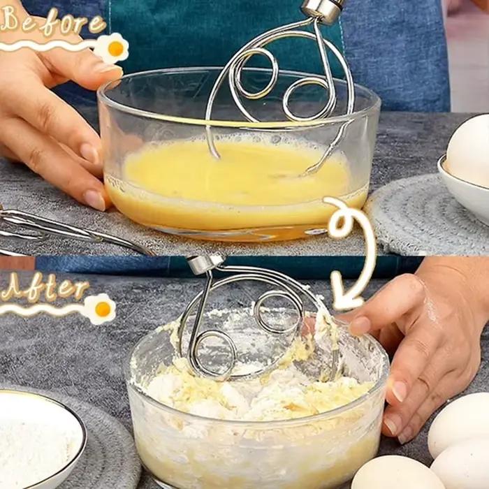 Fouet à pâte mélangeur à pain en acier inoxydable gâteau pâtisserie farines mélangeurs