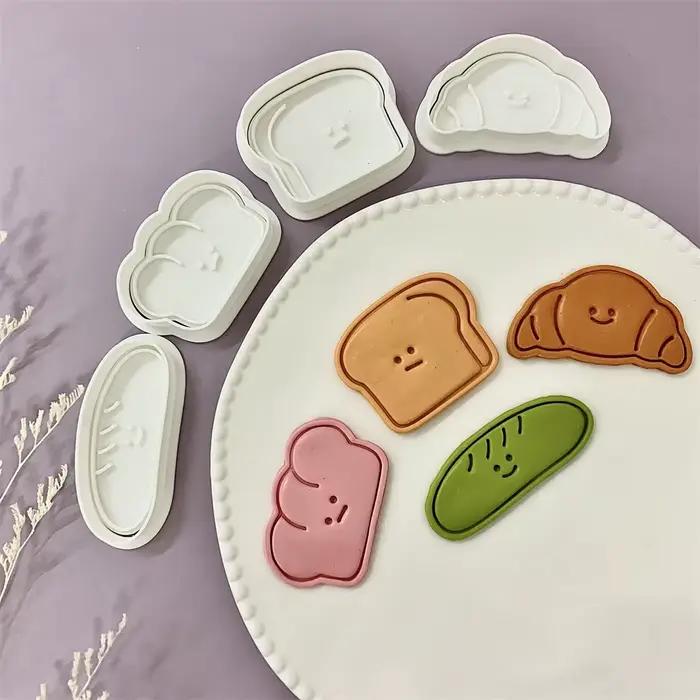 Ours pain Expression emporte-pièces 3D en plastique Biscuit moule Cookie timbre bricolage Fondant gâteau